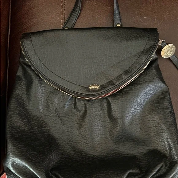 Vintage 2000s Juicy Couture BackPack Purse Vintage Black Juicy Couture Backpack Purse Bag Velour Juicy  main image 3
